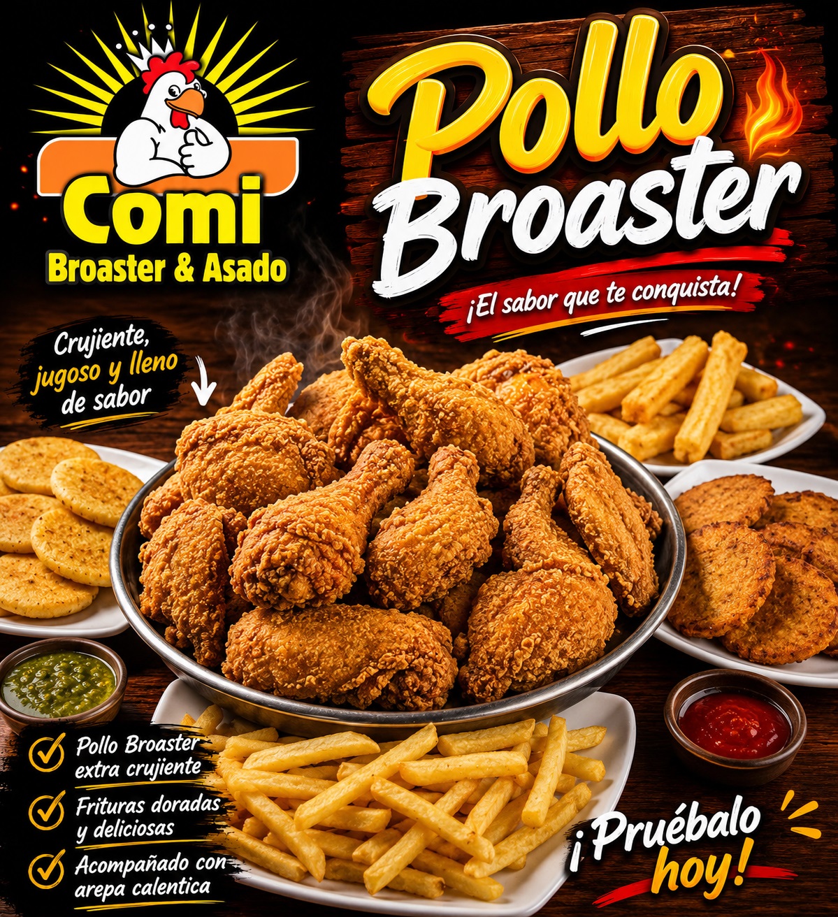 Pollo Broaster Crujiente